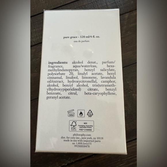 Philosophy Pure Grace Eau de Parfum - 4 Fl Oz - NWT - Picture 3 of 5